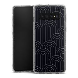 Silikon Glitter Case transparent-silber