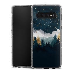 Silikon Glitter Case transparent-silber