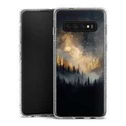 Silikon Glitter Case transparent-silber