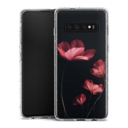 Silikon Glitter Case transparent-silber