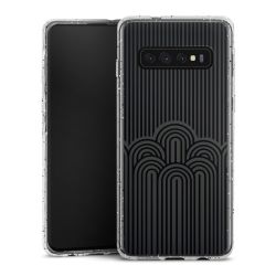 Silikon Glitter Case transparent-silber