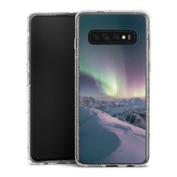 Silikon Glitter Case transparent-silber