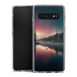 Silikon Glitter Case transparent-silber