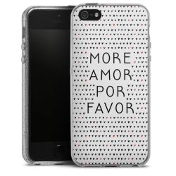 Silicone Glitter Case silver glitter