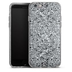 Silicone Glitter Case silver glitter