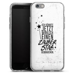 Silikon Glitter Case transparent-silber