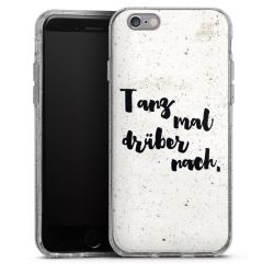 Silikon Glitter Case transparent-silber