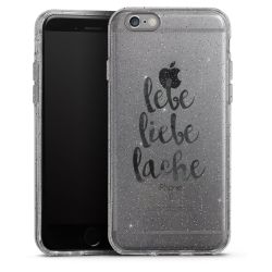 Silikon Glitter Case transparent-silber