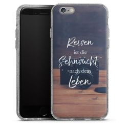 Silikon Glitter Case transparent-silber