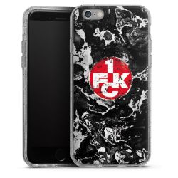 Silikon Glitter Case transparent-silber