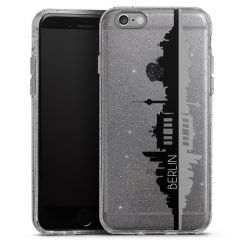 Silikon Glitter Case transparent-silber