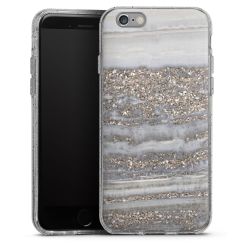 Silicone Glitter Case silver glitter