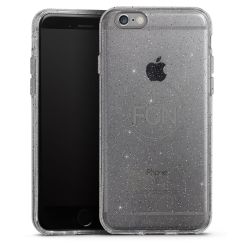 Silikon Glitter Case transparent-silber