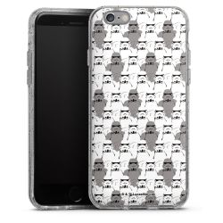 Silicone Glitter Case silver glitter