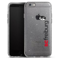 Silikon Glitter Case transparent-silber