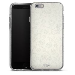 Silikon Glitter Case transparent-silber