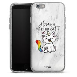 Silikon Glitter Case transparent-silber