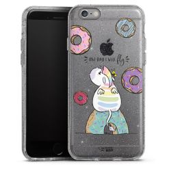 Silikon Glitter Case transparent-silber