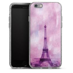 Silikon Glitter Case transparent-silber