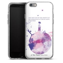 Silikon Glitter Case transparent-silber