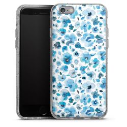 Silicone Glitter Case silver glitter