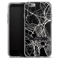 Silikon Glitter Case transparent-silber