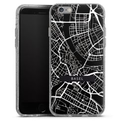 Silikon Glitter Case transparent-silber