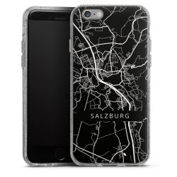 Silikon Glitter Case transparent-silber