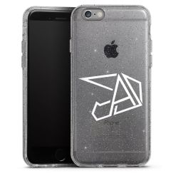 Silikon Glitter Case transparent-silber