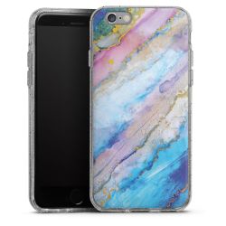 Silikon Glitter Case transparent-silber