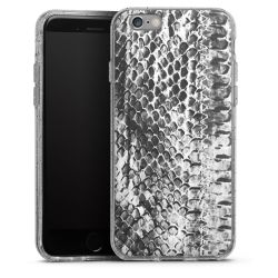 Silicone Glitter Case silver glitter