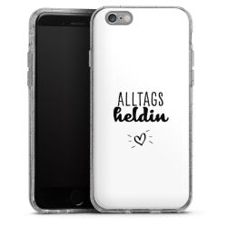 Silikon Glitter Case transparent-silber