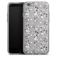 Silikon Glitter Case transparent-silber