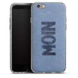 Silikon Glitter Case transparent-silber