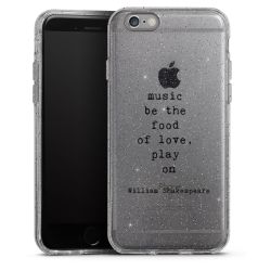 Silicone Glitter Case silver glitter