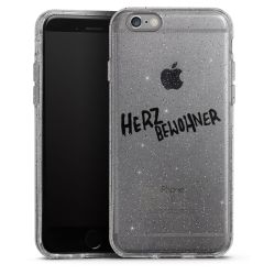 Silikon Glitter Case transparent-silber