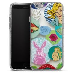 Silicone Glitter Case silver glitter