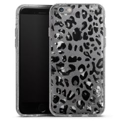 Silicone Glitter Case silver glitter