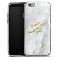 Silikon Glitter Case transparent-silber