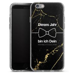 Silikon Glitter Case transparent-silber