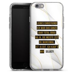 Silikon Glitter Case transparent-silber