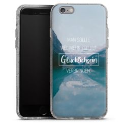 Silikon Glitter Case transparent-silber