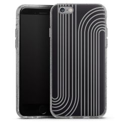 Silikon Glitter Case transparent-silber