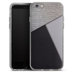 Silikon Glitter Case transparent-silber