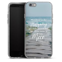 Silikon Glitter Case transparent-silber