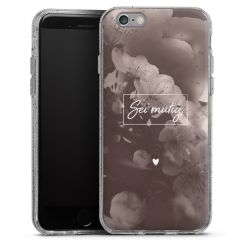 Silikon Glitter Case transparent-silber