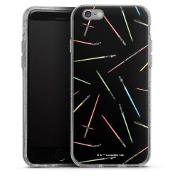 Silicone Glitter Case silver glitter