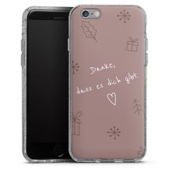 Silikon Glitter Case transparent-silber