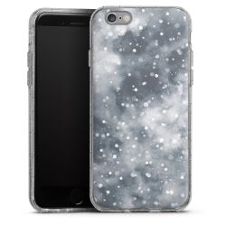 Silicone Glitter Case silver glitter