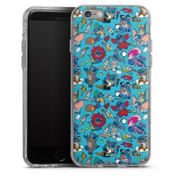 Silicone Glitter Case silver glitter